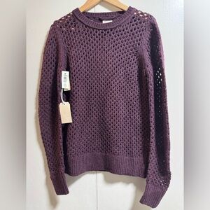 NWT Wilfred Free Wool Open Crochet Sweater